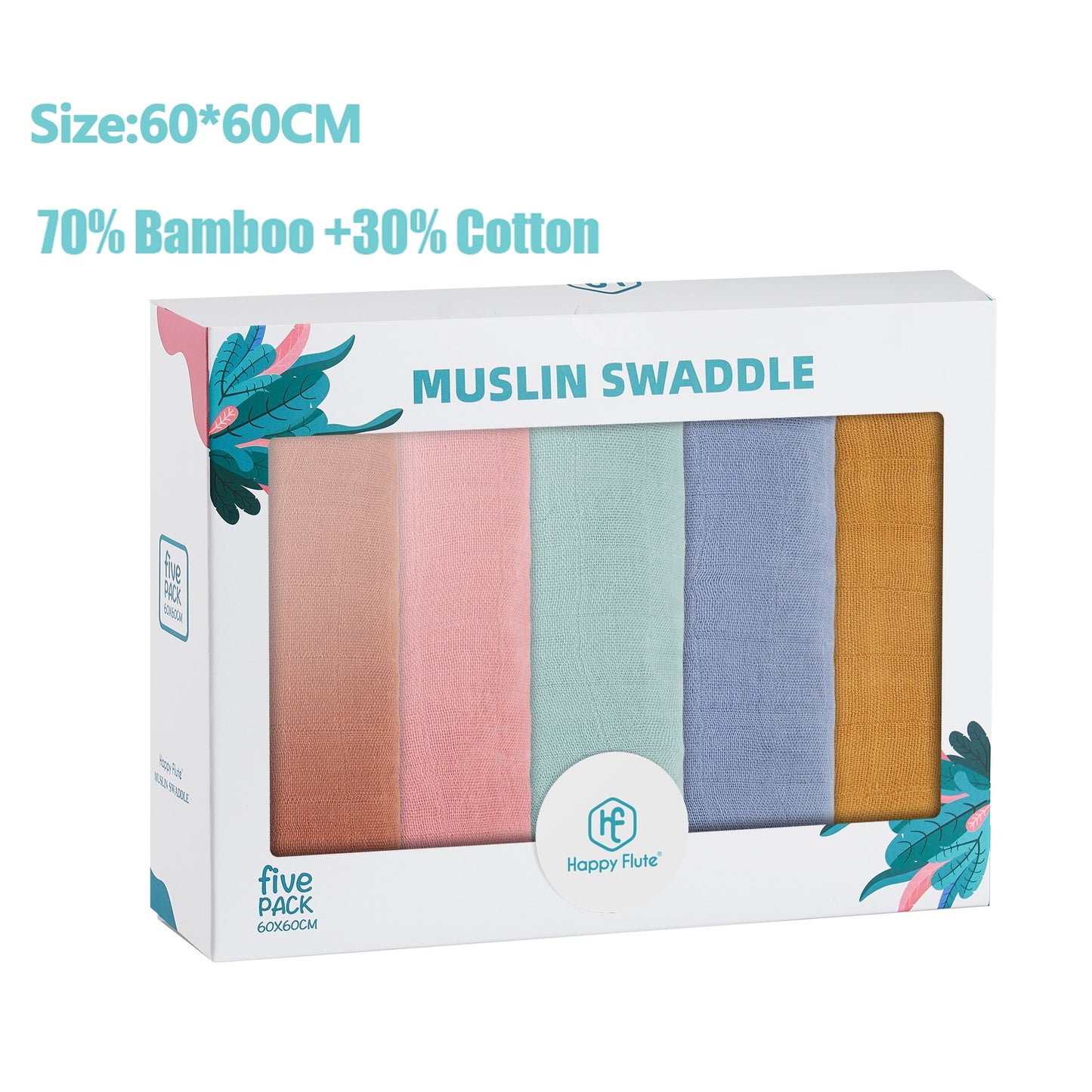 5Pcs/set Muslin Swaddle