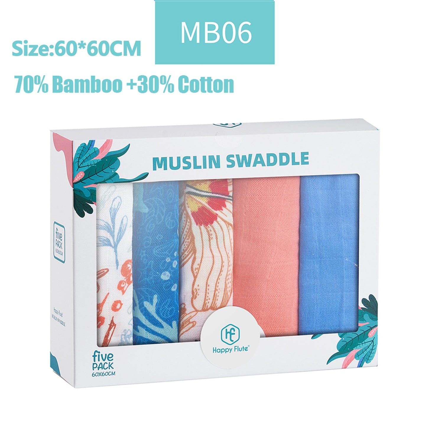 5Pcs/set Muslin Swaddle