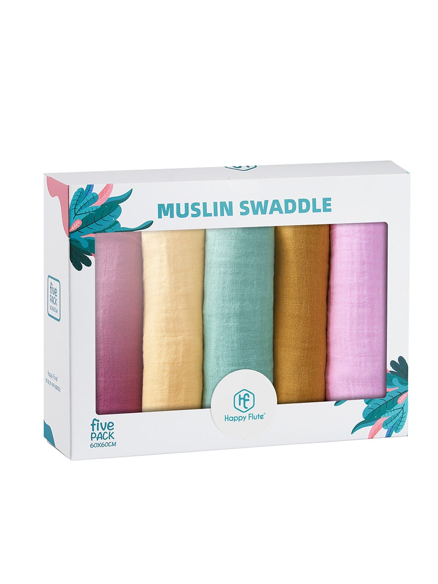 5Pcs/set Muslin Swaddle