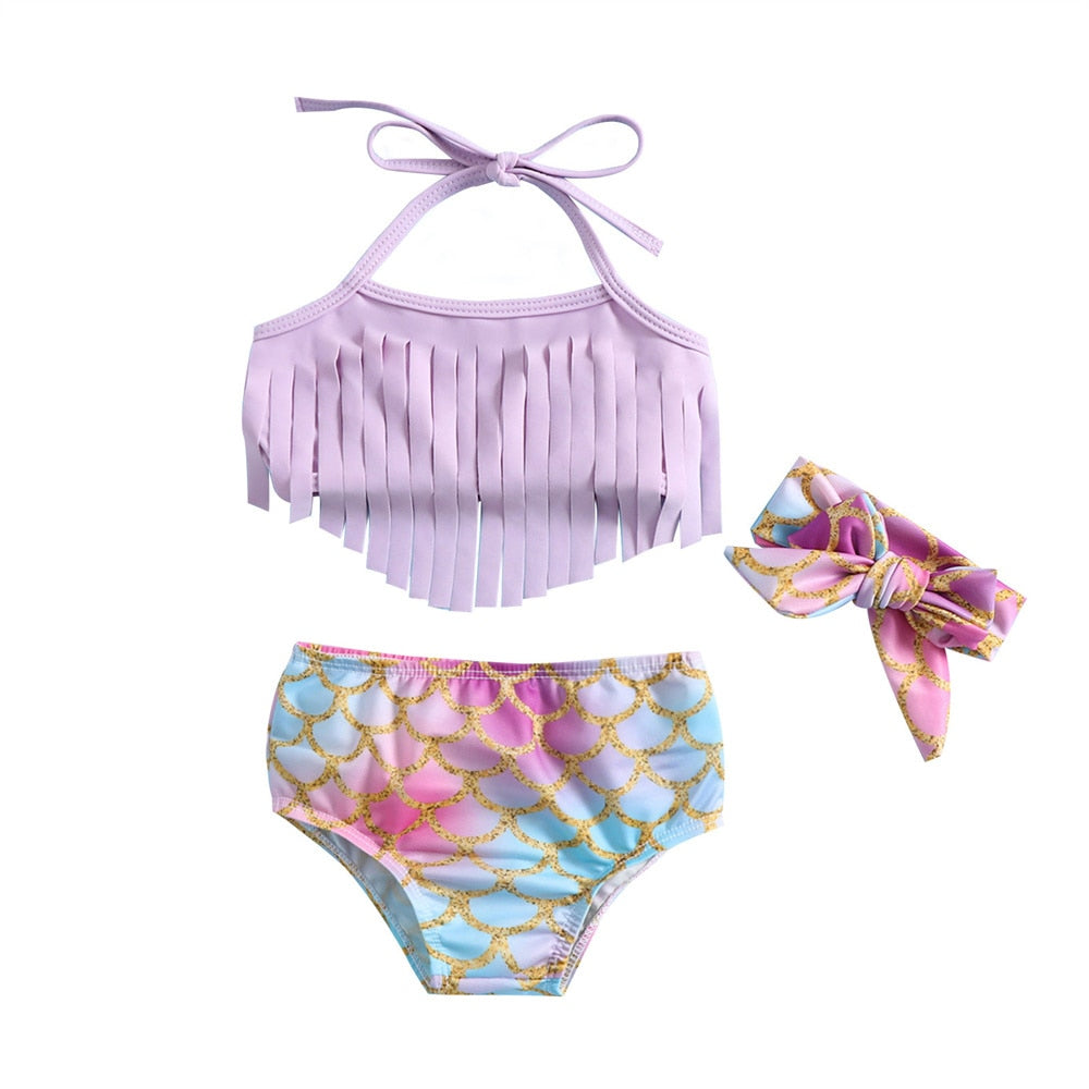 Two Pieces Beachwear Mermaid  Bathiing Suit