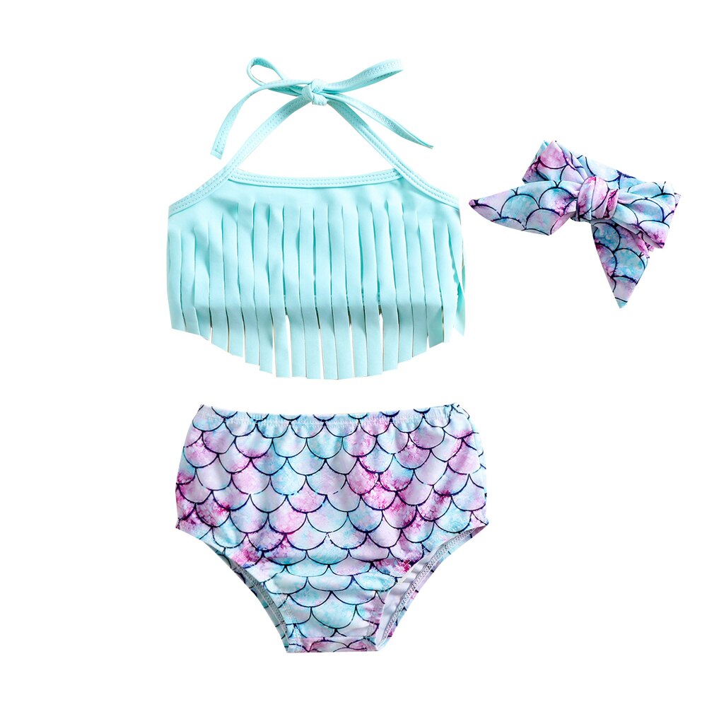 Two Pieces Beachwear Mermaid  Bathiing Suit