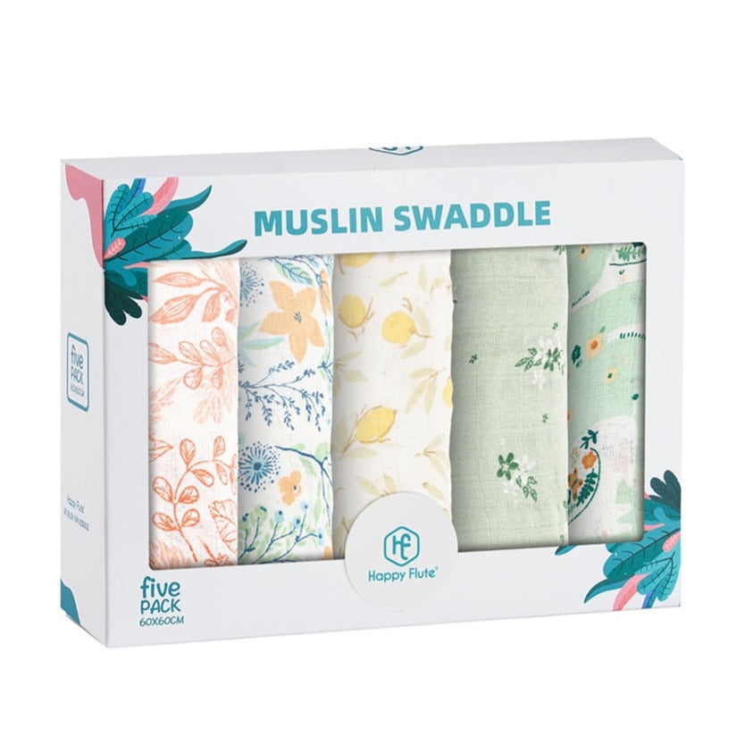 5Pcs/set Muslin Swaddle